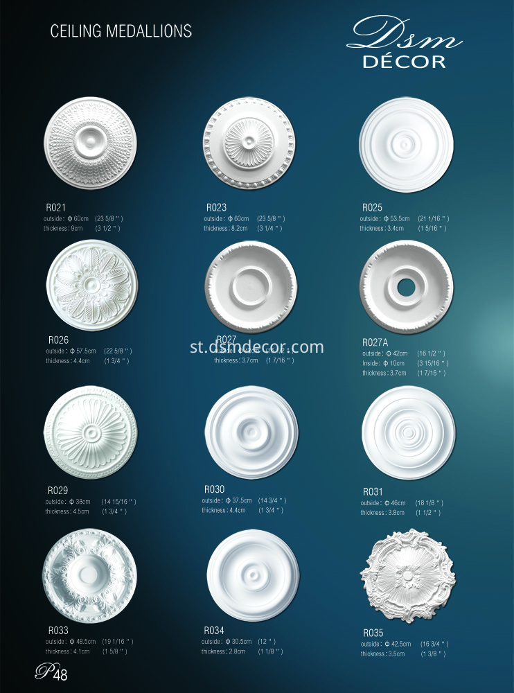 Polyurethane Ceiling roses