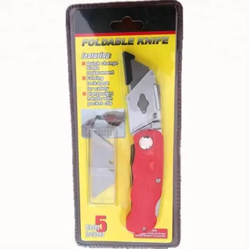 Safe Folding Cutter Knife with Quick Change Blade