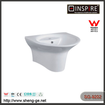 SG 9202 china suppliers bathroom ceramic wall hung basin with high quality