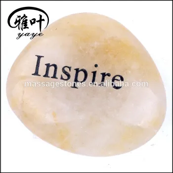 Wholesale Natural River Stones Wish Words Engraving
