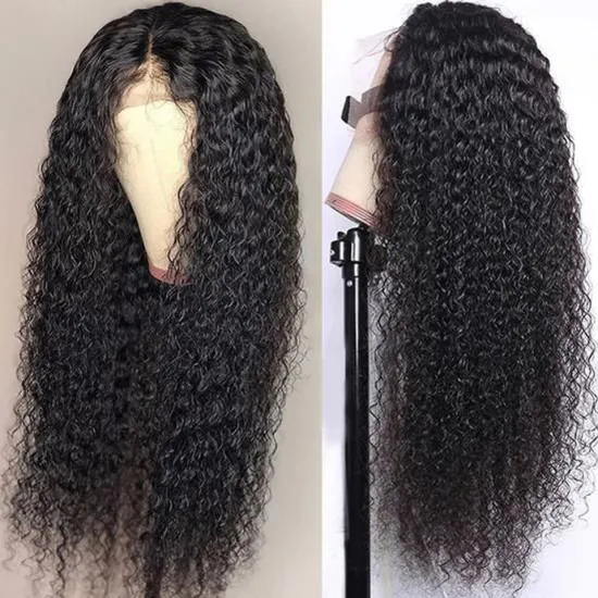 Brazilian Kinky Curly Lace Front Human Hair Wigs for Black Women Transparent 13x4 Lace Frontal Wig Brazilian Hair Closure Wig