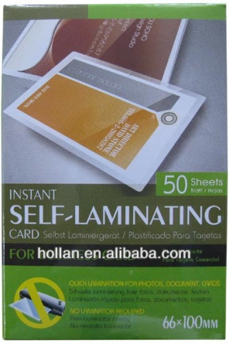 Hot Office Stationery Instant Self Laminating Business Card