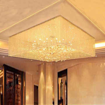Modern Wedding Traditional Hotel Custom Large Flush Mount Crystal Chandelier