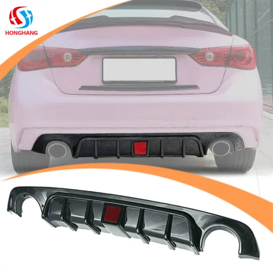 Honghang Brand Car Rear Bumper Lip Diffuser - Black, 10 Set Screw Installation for Infiniti Q50