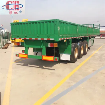 Flat Bed Curtain Side Wall Cargo Semi Trailer