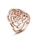 Fashion Jewelry Rose Gold Plated Rose Shaped Ring