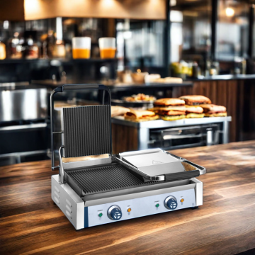 Guangzhou Commercial Electric Stainless Steel Double Panini Grill