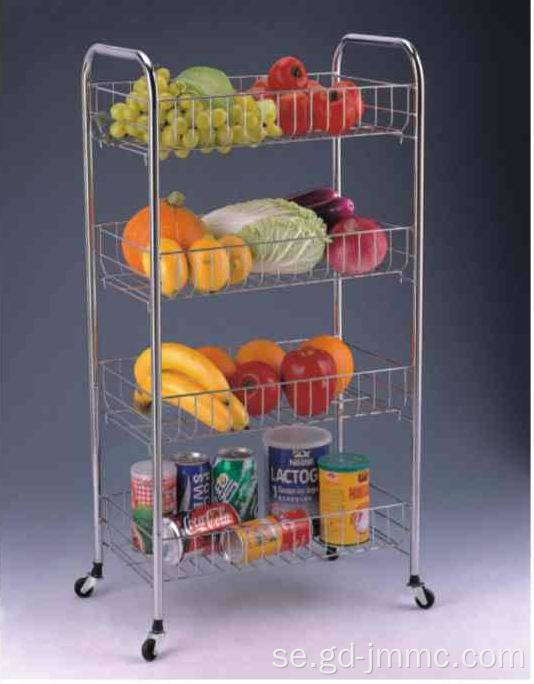 4-Tier Rolling Storage Rack