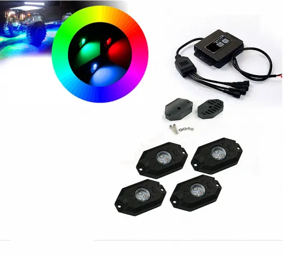 Waterproof 12V 2" Color Changing RGB Mini Rock Lights LED Tail Decorative Bulb