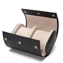 Delicate Jewelry Box Cylindrical Leather Watch Boxes