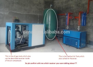 Air Compressor working with Air Dryer,Air Receiver,Air Tank,Air Filter