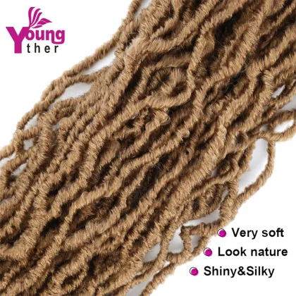 Gypsy  Nu Faux Locs Curly Goddess Crochet Hair Packs Nu locs Synthetic Braids Extension  Nu Faux Locs