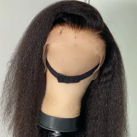 Kinky Straight Hd Lace Frontal Wig Pre Plucked Raw Yaki Brazilian Virgin Human Hair Cheap Transparent Full Lace Front Wig Vendor