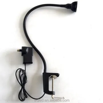 3W 110V 220V Flexible Snake Clamp LED Reading Lamp, LED Clamp Light