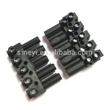 black terminal block double LED connector CE apprived