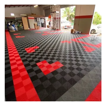 Black Non-Slip DIY Garage & Pool Flooring Tiles (Polypropylene Drain Tiles) - Bulk for Indoor/Outdoor Use