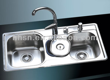 HH5S8243 Doppelbecken Edelstahl Spüle