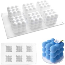 6 Cavity Cube Silicone Mousse Cake Mold