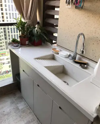 Washing machine combination cabinet countertop