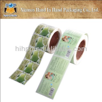 Hight guality roll bottel label sticker