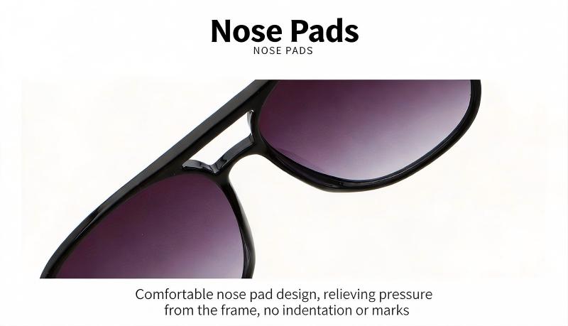 Mellume Oversized Double Bridge Pilot Sunglasses-ME2040-detail