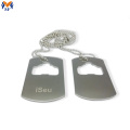 Metalen flesopener op maat gemaakte dog tag