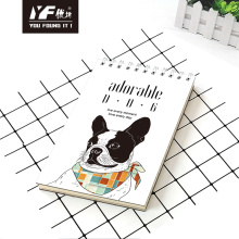 Custom adorable dog style A5 cute vertical spiral coil notebook hardcover diary