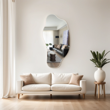 Hotel Frameless Decor Lake Shape edging wall mirror