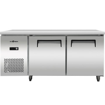 Hot Selling Stainless Steel Workbench Top Table with Under Counter Refrigerator for Restaurant Kitchen