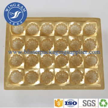 Recyclable Gold PET Plastic Chocolate Tray