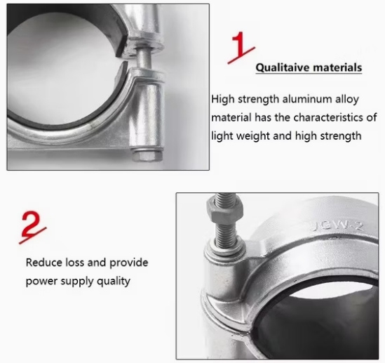 single Aluminium cable cleat feature