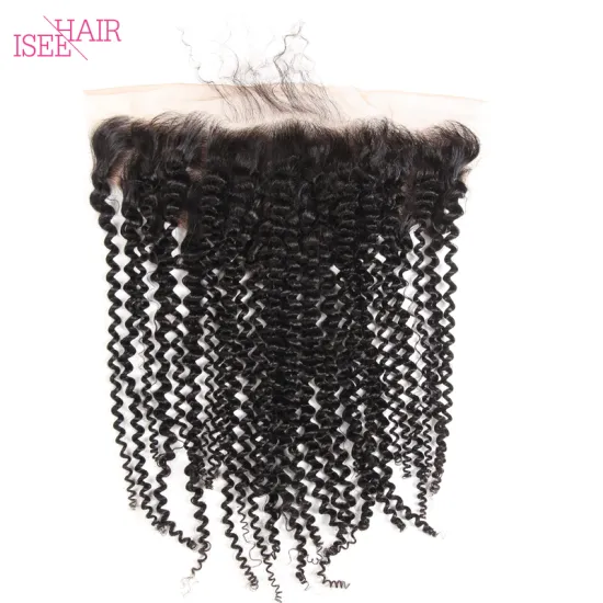 Brazilian Kinky Curly 360 Lace Frontal Remy Hair Hair Closure with Lace Frontal