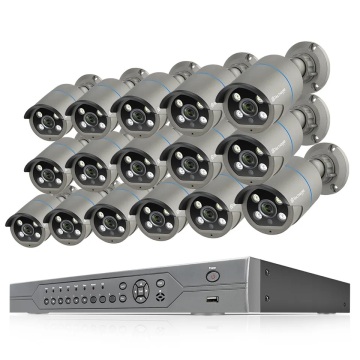 16CH 4MP POE IP CCTV Kit: Two-Way Audio Motion Detection Security Camera System
