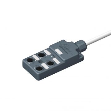 DBW Series 4-Port Single Channel 2/5M Tool-Free Terminal Block Terminal Sensor Junction Box M12