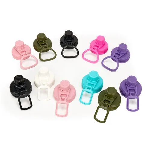 Y36 Stainless Steel Water Bottle with Hydro Vacuum Flask, Wide Mouth, Colored Plastic Replacement Cap Lid - Sport Chug Twist Spout Cover