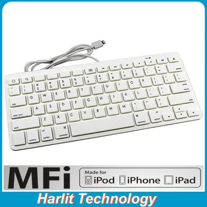 MFI Certificated Wired Keyboard For iPad Pro For Apple iPhone 6s Plus USB Wired Keyboard MFI Certificated
