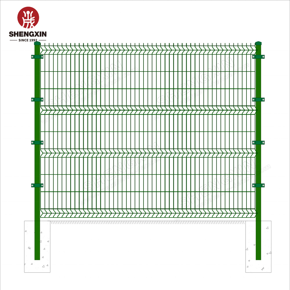 Fence a rete rivestita in PVC verde in PVC verde