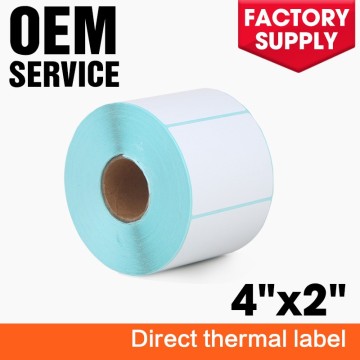 Verwijderbare directe thermische sticker 2x4 verzendadreslabel