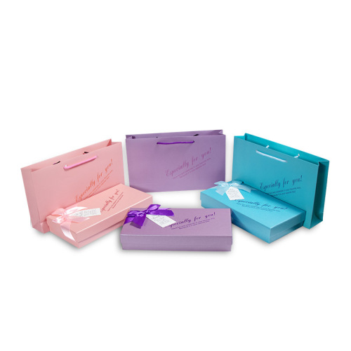 Topkwaliteit luxe stijve papieren chocoladeverpakking geschenkdoos met lint