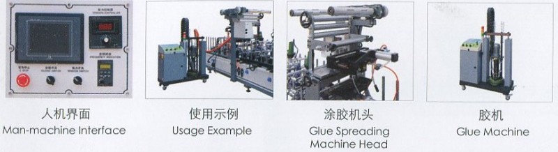 Automatic Hot Melt Adhesive Profile Wrapping Machine with PUR Glue for Wood Frame Making