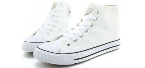 2015 School White Wholesale Latest Girls Canvas Shoes