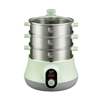 Multi-function 3 Layer Stainless Steel Steamer Electric Pot for Food Cooking