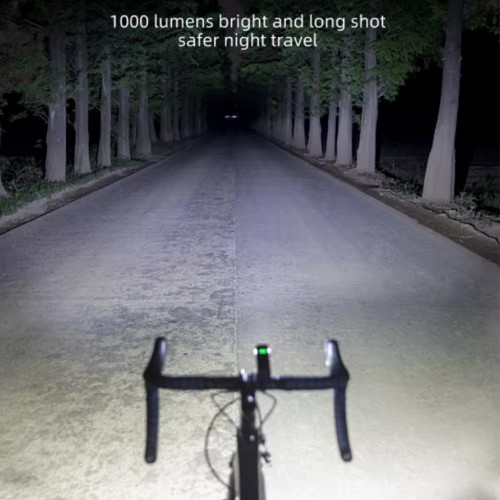વોટરપ્રૂફ યુએસબી રિચાર્જ 1000 લ્યુમેન્સ સાયકલ એલઇડી હેડલાઇટ બાઇકાઇસકલ હેન્ડલબાર લાઇટ