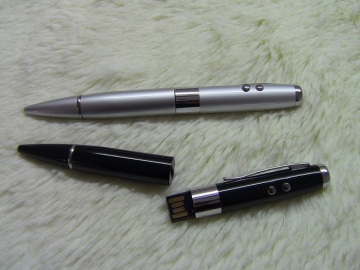 Metal kalem USB sürücü USB 2.0, siyah-beyaz renk seçimi için