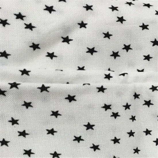 Fancy Rayon Challis Star Print Woven Skirt Fabric