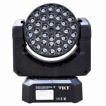 LED Moving Head Lights, 36 x 3W RGB Cree LED with Beam Angle and Lightweight