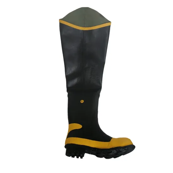 High-Quality Natural Rubber Boots with Steel Toe - 100% Waterproof Factory Price Work Gumboot
