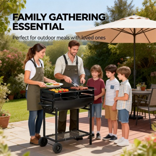 Besar Dual Grill Arang BBQ Memasak 2 Orang Lebih Pantas