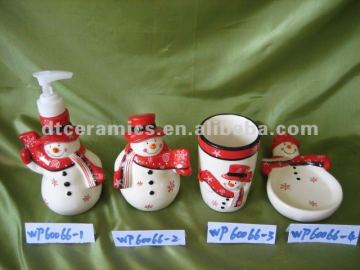 snowman bathroom set