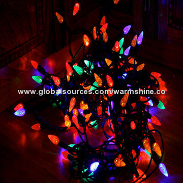 50 Pieces C9 LED String Decorative Lights with AC 110/240V Input Voltage